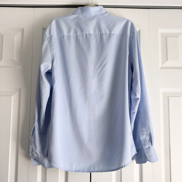 Flex Dress Shirt Mens Size M Light Blue Luxury Collection Designed in Italy - Picture 2 of 8